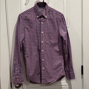 J. Crew Men's Plaid Shirt - Red and Blue